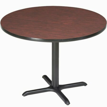 INTERION BY GLOBAL INDUSTRIAL Interion 36in Round Counter Height Restaurant Table, Mahogany 695803MH